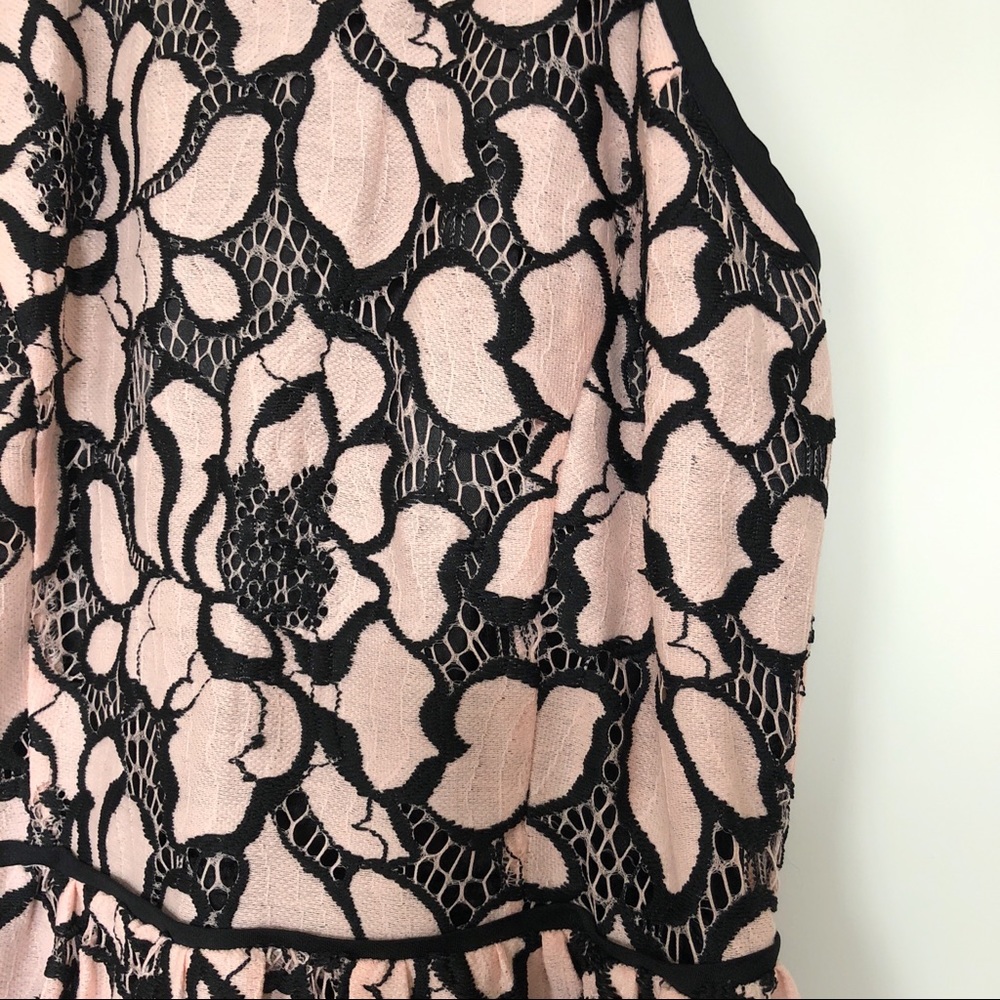 AQUA Floral Lace Halter Dress - Picture 4 of 7